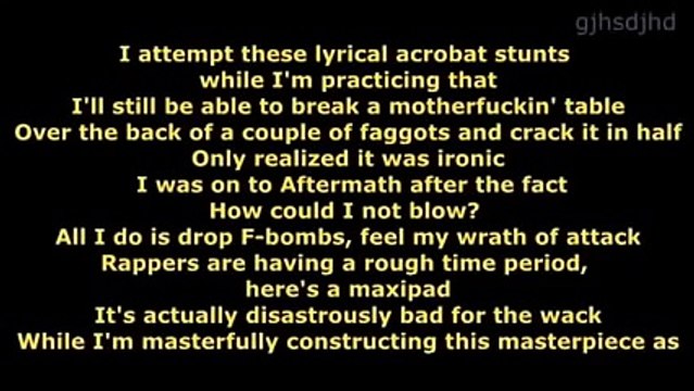 Eminem Rap God Instrumental with Karaoke Lyrics [ HD LYRICS ]