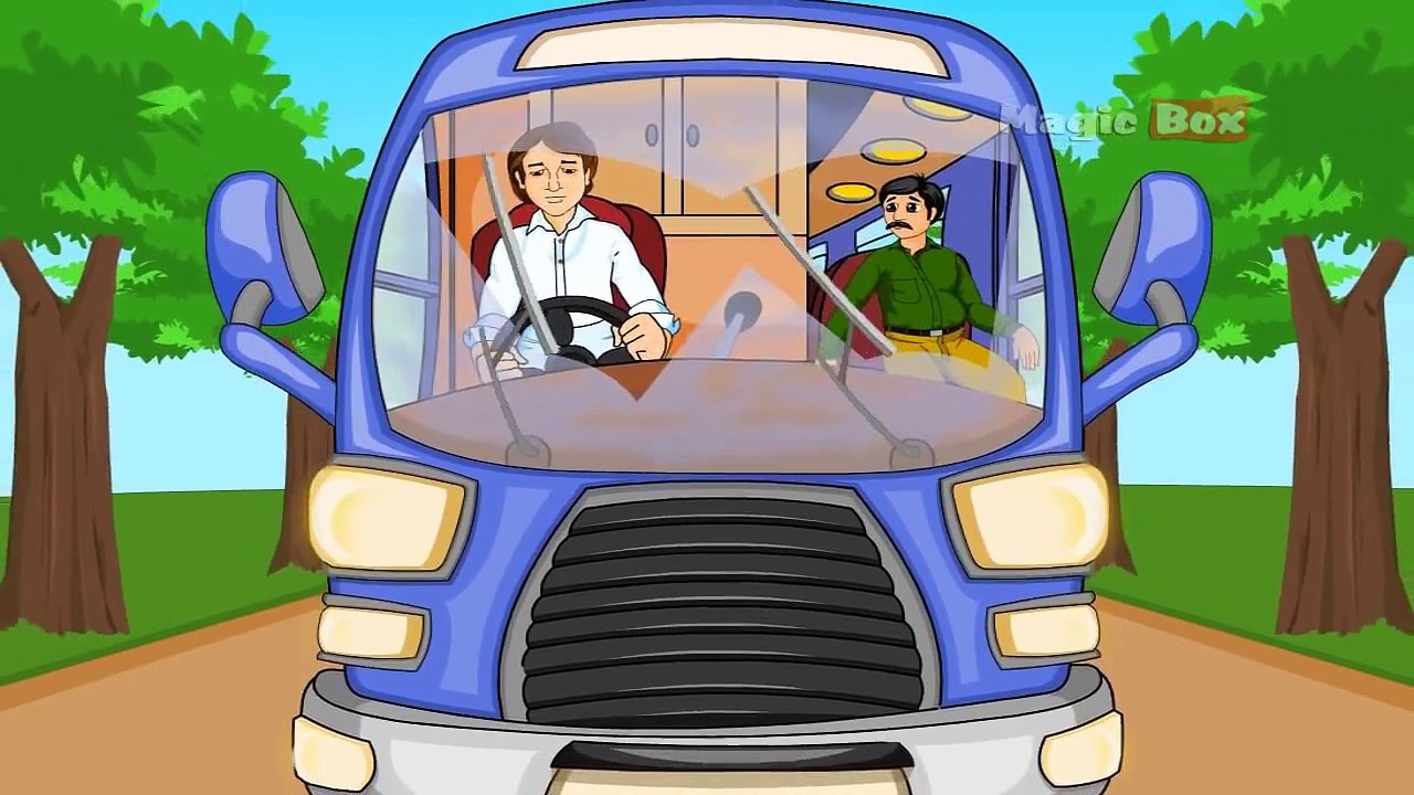 The Wheels On The Bus Go Round and Round | English Song | Animated Nursery Rhymes For Children