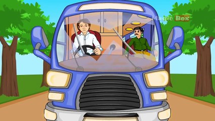 The Wheels On The Bus Go Round and Round | English Song | Animated Nursery Rhymes For Children