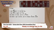 I Got You Babe - Sonny & Cheer (Groundhog Day BSO) Guitar Backing Track scale, chords and lyrics