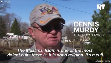 These Yard Decorations Show A Man In A Turban Getting Executed