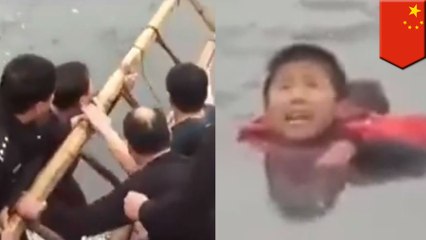 Boy trapped in ice hole rescued from freezing to death by police