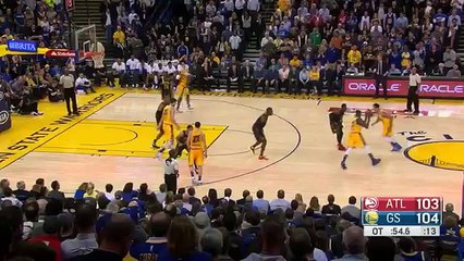 Draymond Green's Amazing Clutch Three - Hawks vs Warriors - March 1, 2016 - NBA 2015-16 Season