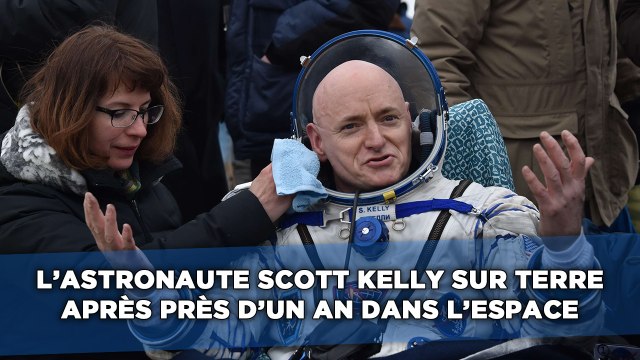 L'astronaute, Scott Kelly, de retour sur terre après près d'un an dans l'espace