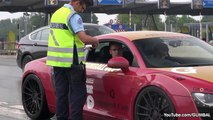 Audi R8 from Supercars of London pulled over by the French Police!