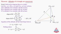 Theorem : Altitudes of a triangle are concurrent
