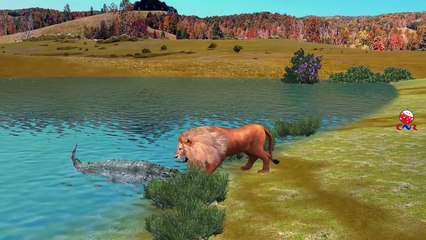 Lion Vs Crocodile Cartoons Singing Finger Family Children Nursery Rhymes For Kids And Babi