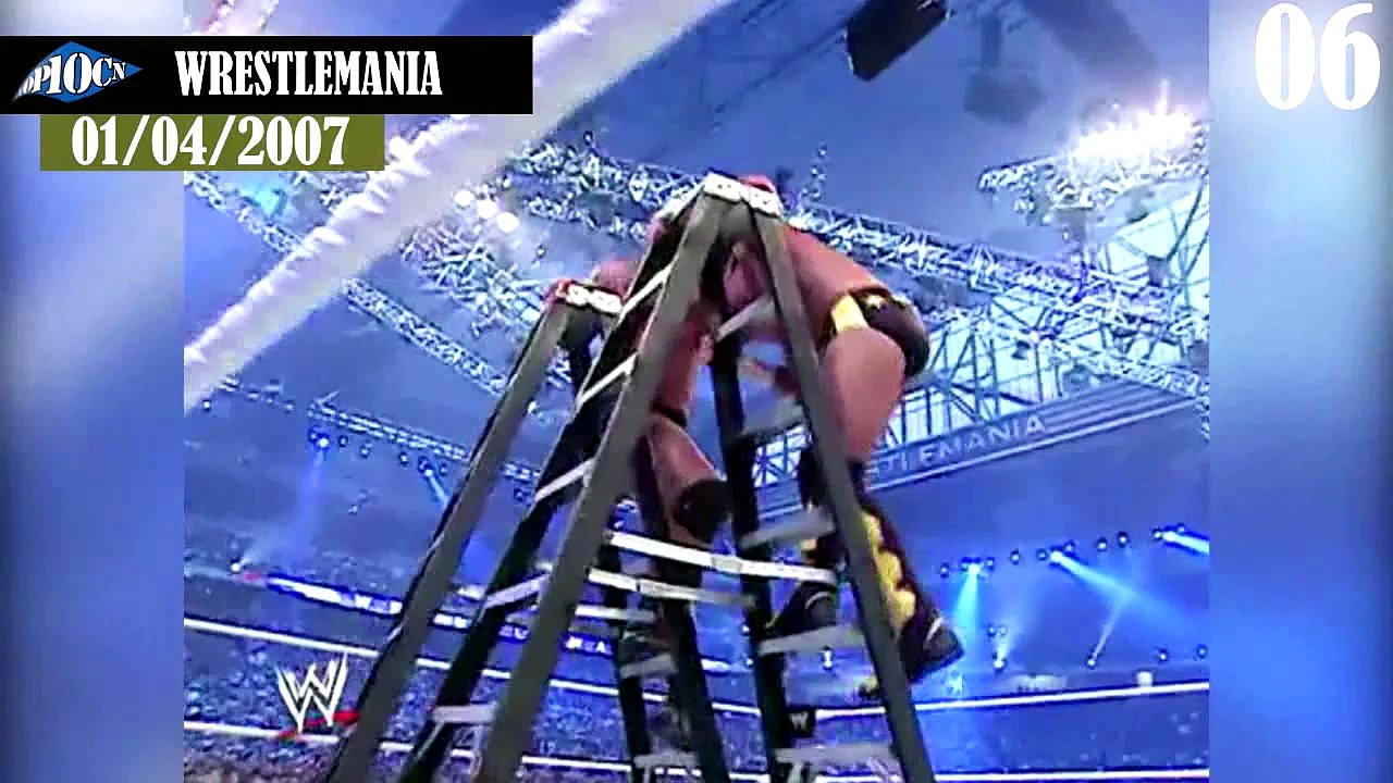 Top10Cn: Les meilleurs moments des Ladder Match qui se sont passés à WrestleMania