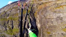 Amazing Paragliding Over Norwegian Mountains