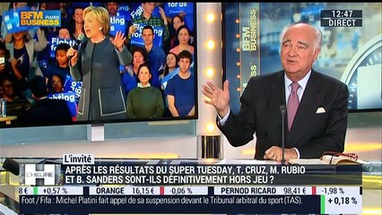 Etats-Unis: "Hillary Clinton a une solide option sur la victoire du côté démocrate", François Bujon de l'Estang – 02/03