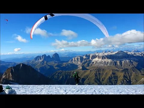 Copy of Dolomites Marmolada top landing Paragliding