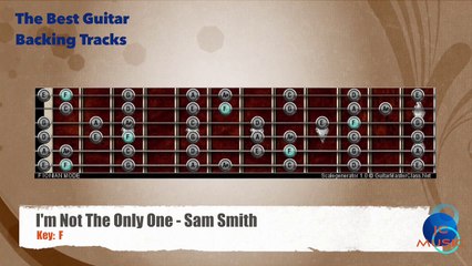 I'm not the only one - Sam Smith Guitar Backing Track with scale map _ Chart
