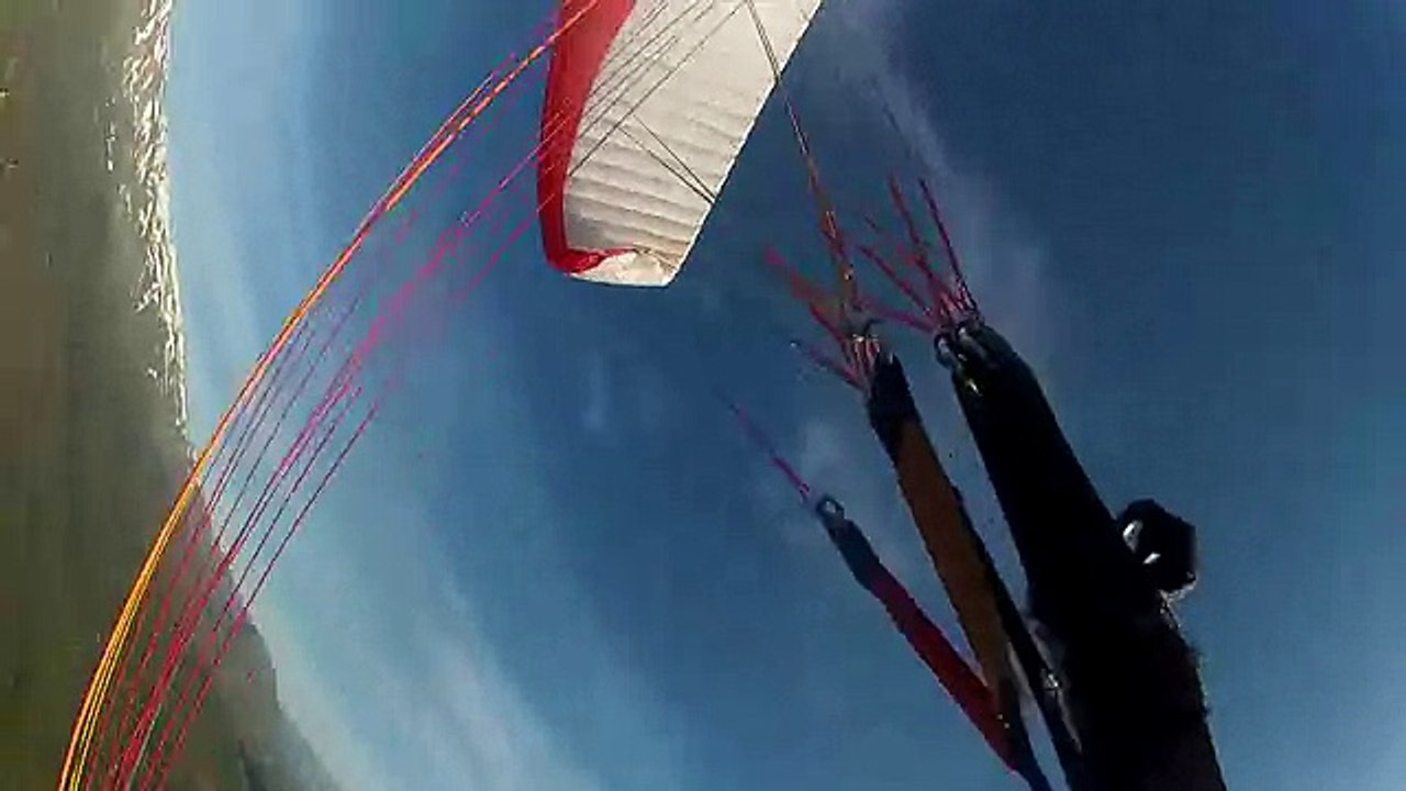 Paragliding accident- fall into the canopy, reserve entangled, SIV course, crash