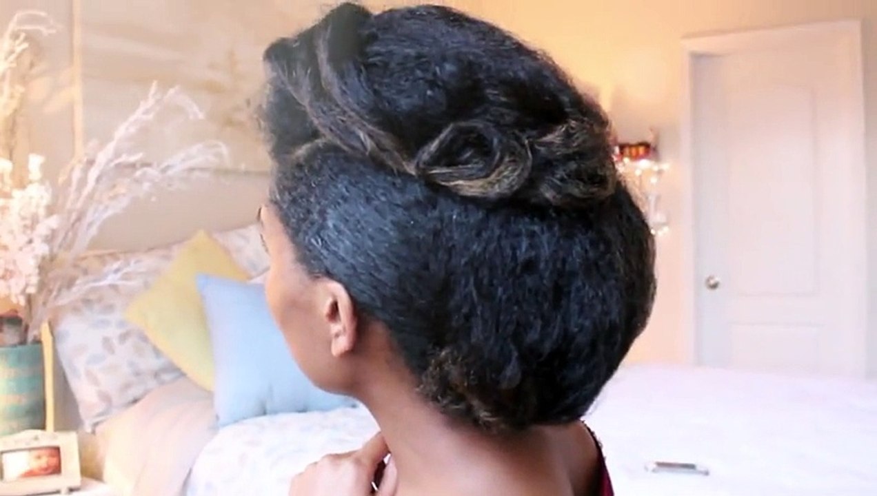 Elegant Faux Hawk Updo | Formal Wedding Natural Hairstyles