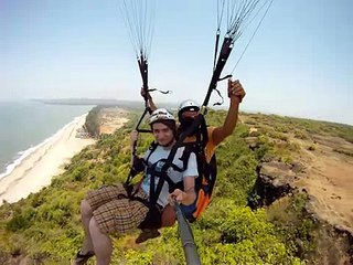 Paragliding in Goa, India - Arambol beach