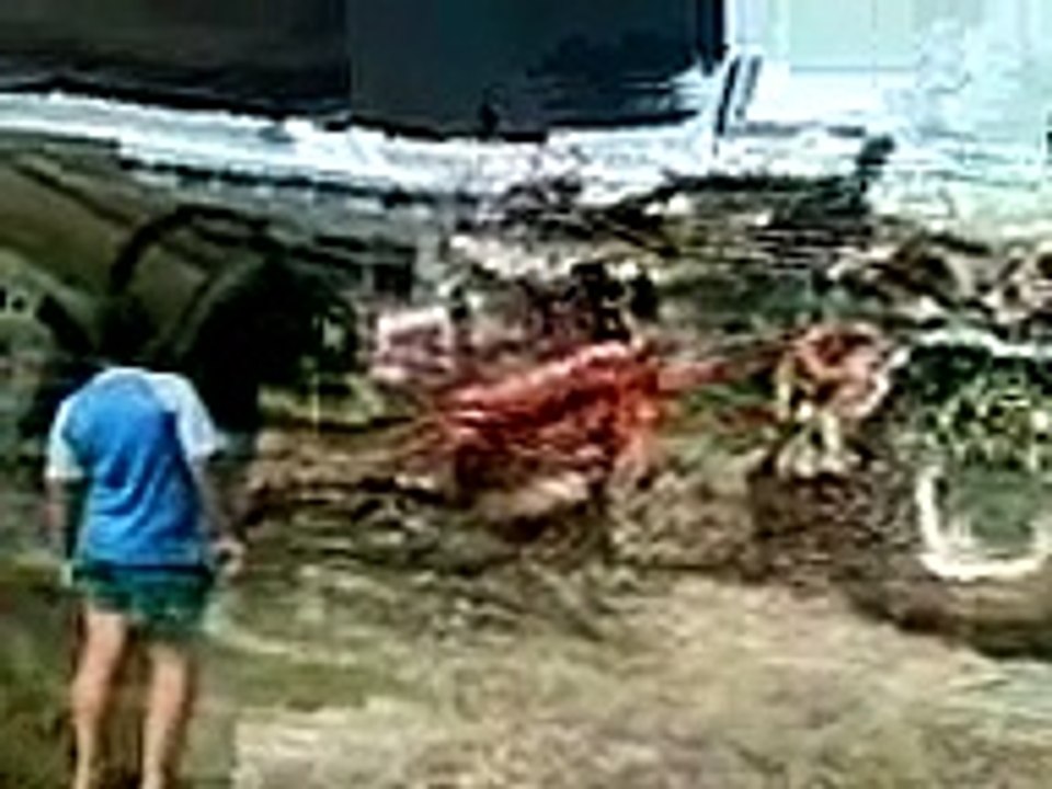 Russian tractor in two