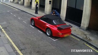 Thief Tries To Steal Porsche By Cutting through Roof