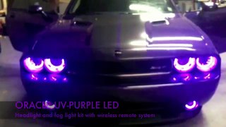 Dodge Challenger Plum Crazy Purple SRT8 Custom UV Lighting Installation by AAC