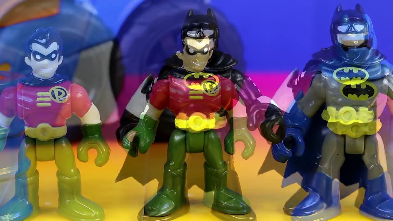 Imaginext The Batmobile & Villians With Batman Robin Joker Two Face Riddler Fisher Price