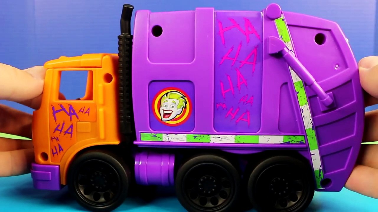 Imaginext The Joker & Garbage Truck Delivers An Explosive Barrel To Imaginext Batman Batcave