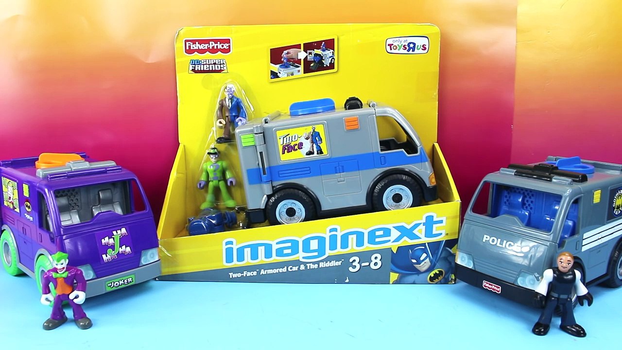 Imaginext Two Face Van with The Riddler & Two Face Also Joker van Gotham  city Batman - video Dailymotion