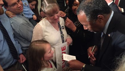 9-year-old super fan recites poem she wrote about Ben Carson
