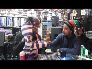 CINDY HOT CHOCOLATE VISITS MUSIC STORE