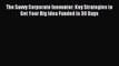 Read The Savvy Corporate Innovator: Key Strategies to Get Your Big Idea Funded in 30 Days Ebook
