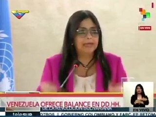 Delcy Rodríguez aseguró que Venezuela sufre de "bullying internacional"