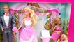 Barbie Playset Bride Dolls Wedding Day Bridal Party with Groom Ken Flower Girl Bridesmaid