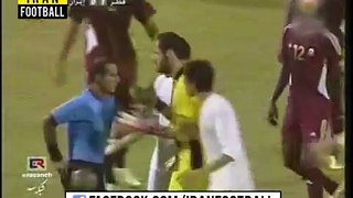 Players beat up the referee