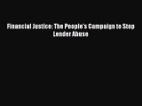 Read Financial Justice: The People's Campaign to Stop Lender Abuse Ebook Free