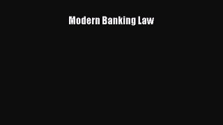 Read Modern Banking Law Ebook Free