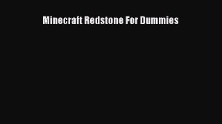 Read Minecraft Redstone For Dummies Ebook Free