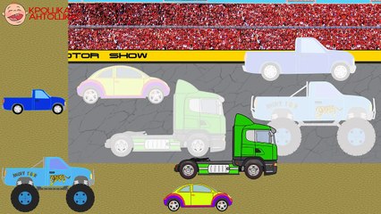 Детские мультики про Машинки | 4 Машинки на Автошоу | Учим типы автомобильных кузовов