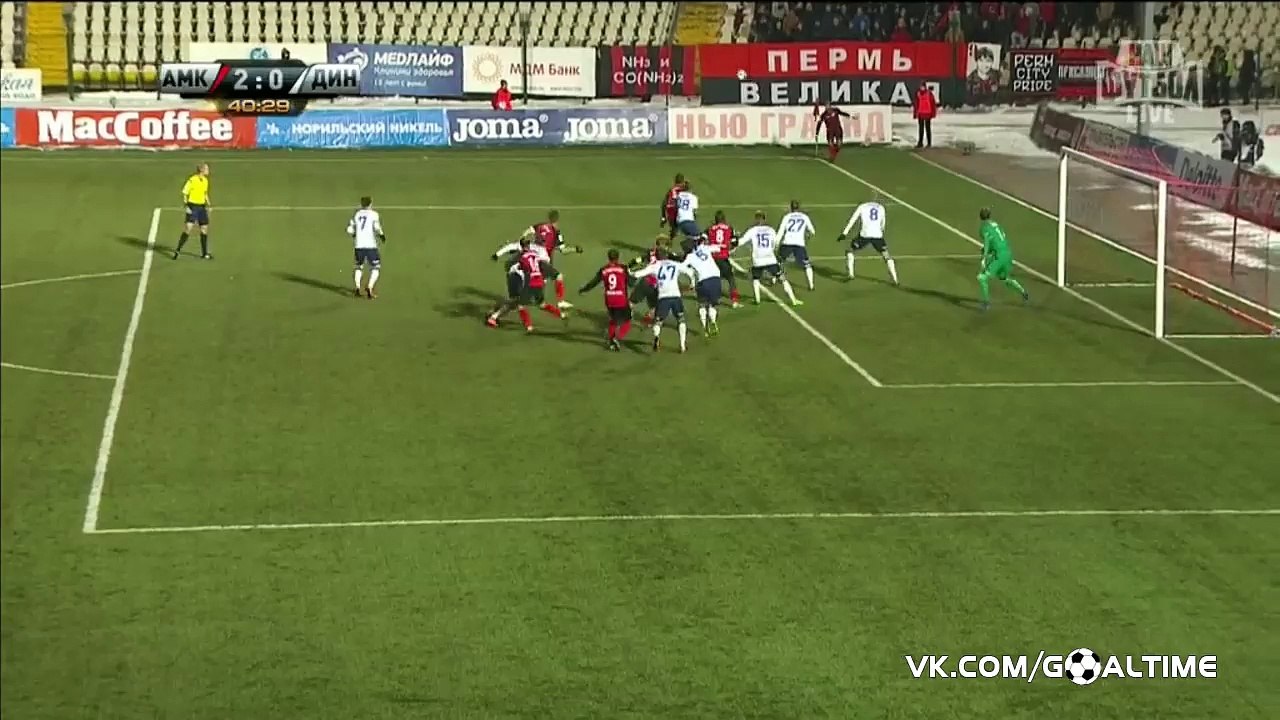Амкар - Динамо 3:1. Обзор матча. Кубок России 2015/16. 1/4 финала.
