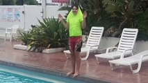 Cornholio From Beavis And Butthead Jumps In Swimming Pool XD