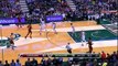 LeBron James hits half court shot with ease vs Milwaukee (03.22.2015)