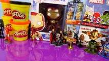 Play Doh Iron Man Funko Pop   Surprise Toy Eggs   Marvel Mystery Minis By Disney Cars Toy Club
