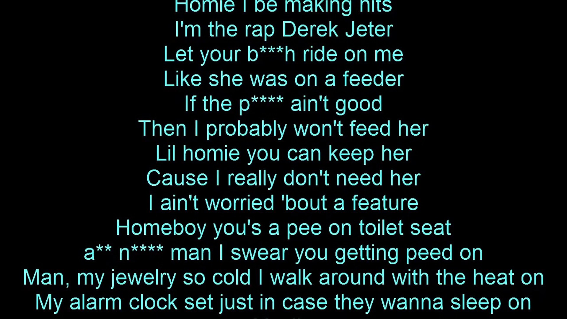 Freestyle rap lyrics