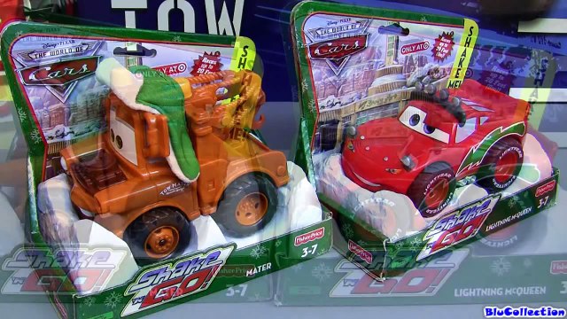 Shake n Go Wee hoo Winter Mater CARS 2 Holiday Edition Lightning Mcqueen toys Mater saves Christmas