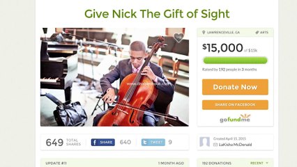 Τυφλός μουσικός βλέπει τις νότες που παίζει για πρώτη φορά