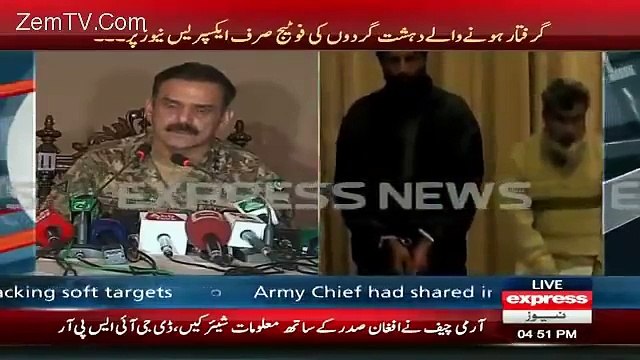 GEN Asim Bajwa Brought Arrested Terrorist Facilitator In Press Conference