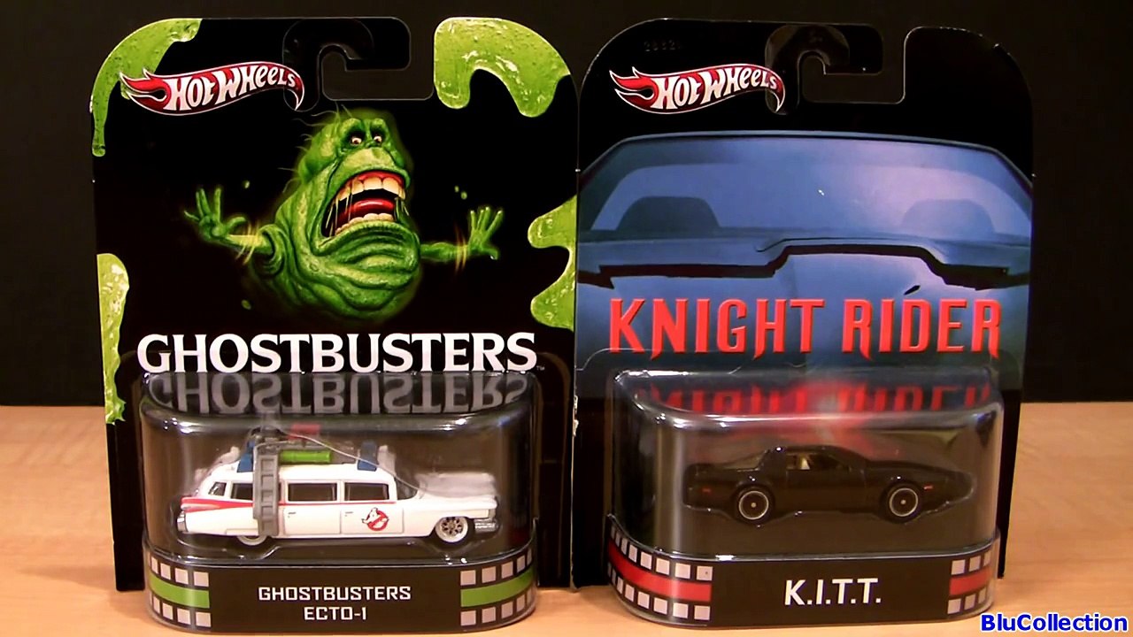 2013 Hot Wheels Cars Retro Knight Rider KITT Diecast, Ghostbusters Ecto 1 Scooby-Doo Mystery Machine