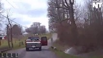 Police Dashcam Footage Captures Dude Falling In Creek
