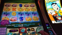 LIVE PLAY on The Flintstones Slot Machine with Bonus
