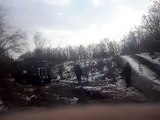САУ сил АТО бьет по ополчению Донецкой Республики