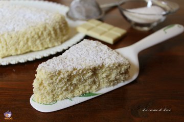 Torta al cocco e cioccolato bianco al microonde
