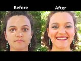 Vor und Nach dem Make-up