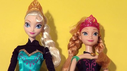 Disney Frozen Queen Esla with Evening Gown and with Color Magic Queen Elsa, Olaf, Hans , Sven and Kr